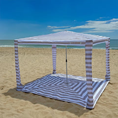 Beach Mat - Beige Stripes